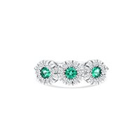 Ring Roman Gioielli Woman NUVOLA in White Gold Smeraldo 0.39 Ct NUVOLA-J-SME - NUVOLA-J-SME